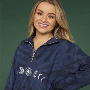 Soph x Skinnydip Floral Moon Half Zip Jumper